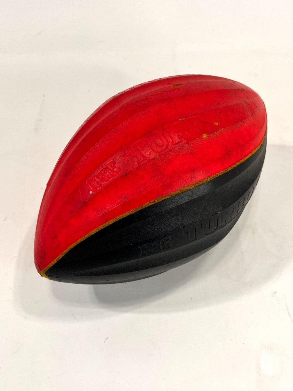 Vintage 1989 OG Red & Black Nerf TURBO Football Parker Brothers